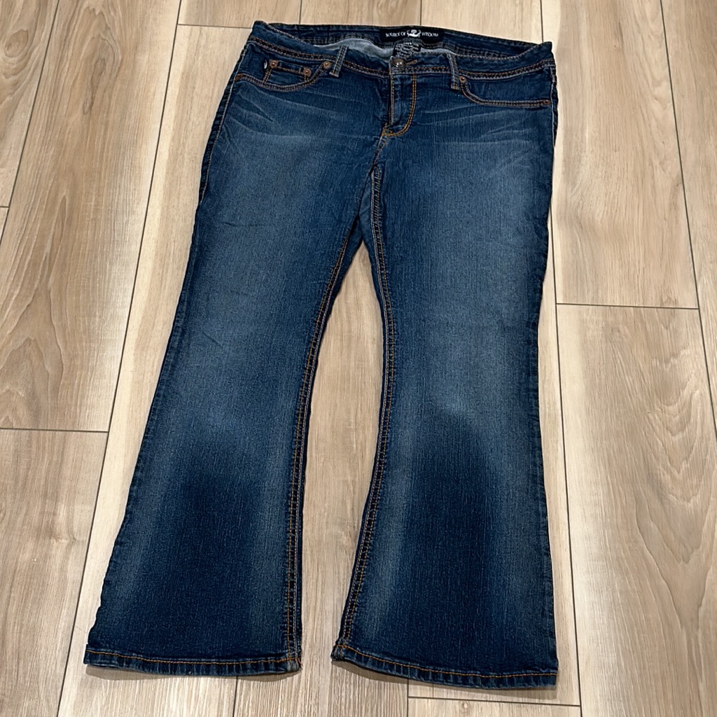 Guc Womens Source Of Wisdom Brand Bootcut Size 14 Stretch Denim Vintage Jeans